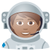 🧑🏽‍🚀 astronaut: medium skin tone display on JoyPixels